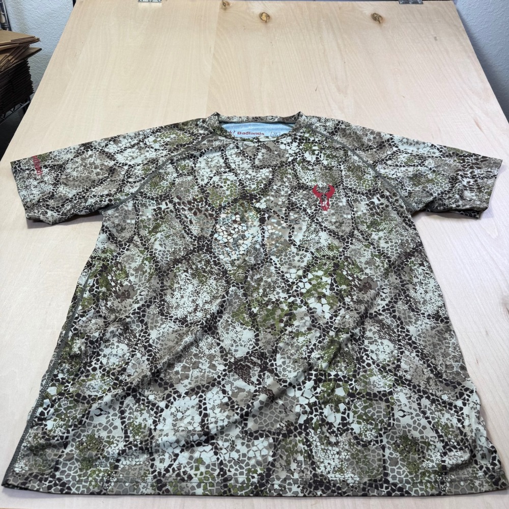 Badlands Algus Crew SS Hunting Shirt XL Approach Camo Performance Tee‎ 127615